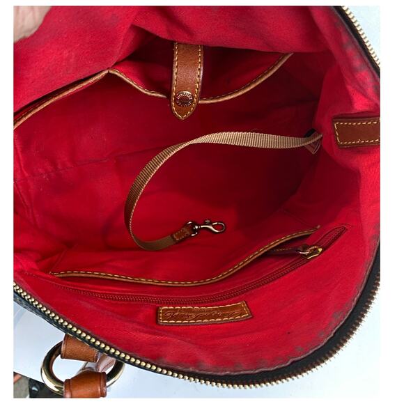 Dooney & Bourke Bristol Western Satchel Bag Black Pebble Leather Tassels Cowgirl - Picture 11 of 16